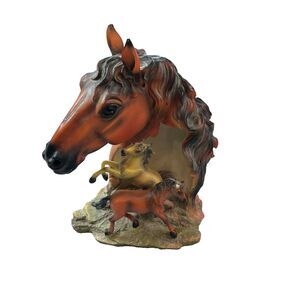 Horse & Foals Decorative Lamp Figurine Light-Up Base – Untested Flaws